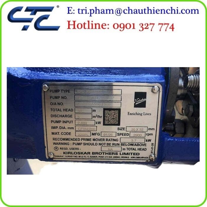 Bơm đa tầng cánh Kirloskar